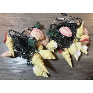 2 Sets Vintage Noma Seashell Party Lights Indoor Outdoor 20 Shells